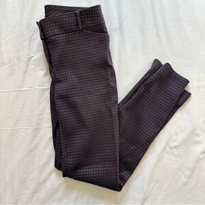 Loft Julie skinny metallic thread ankle pants size 0